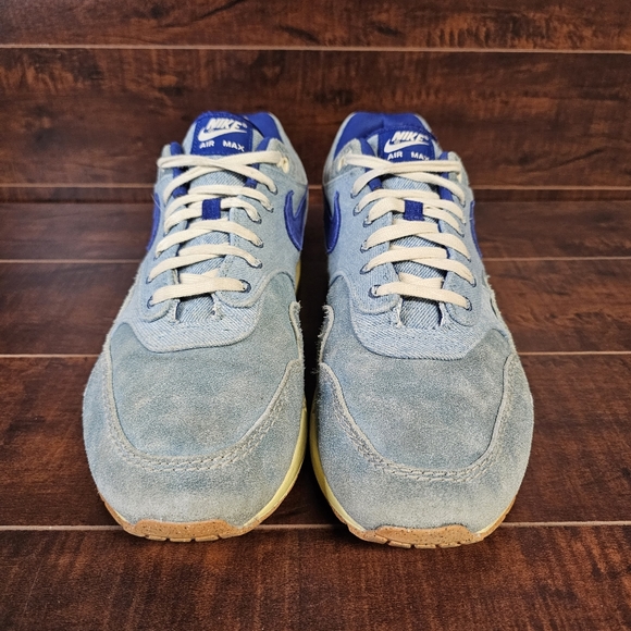 Nike Air Max 1 PRM Premium 'Dirty Denim' Blue Athletic Sneakers Mens Size 12 - Picture 3 of 10